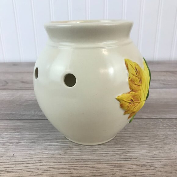 PartyLite Ceramic Wax Melting Pot Candle Warmer, Aroma Melts, Autumn Leaves - Picture 7 of 9